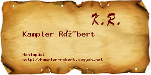Kampler Róbert névjegykártya